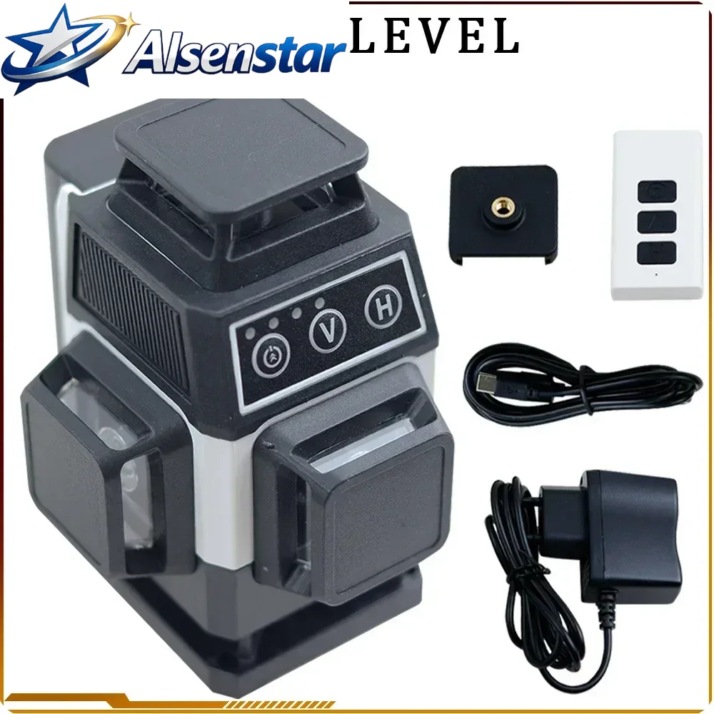 Laser Level 16 Lines 4D Green - 16 Lines Laser Level 4D Self