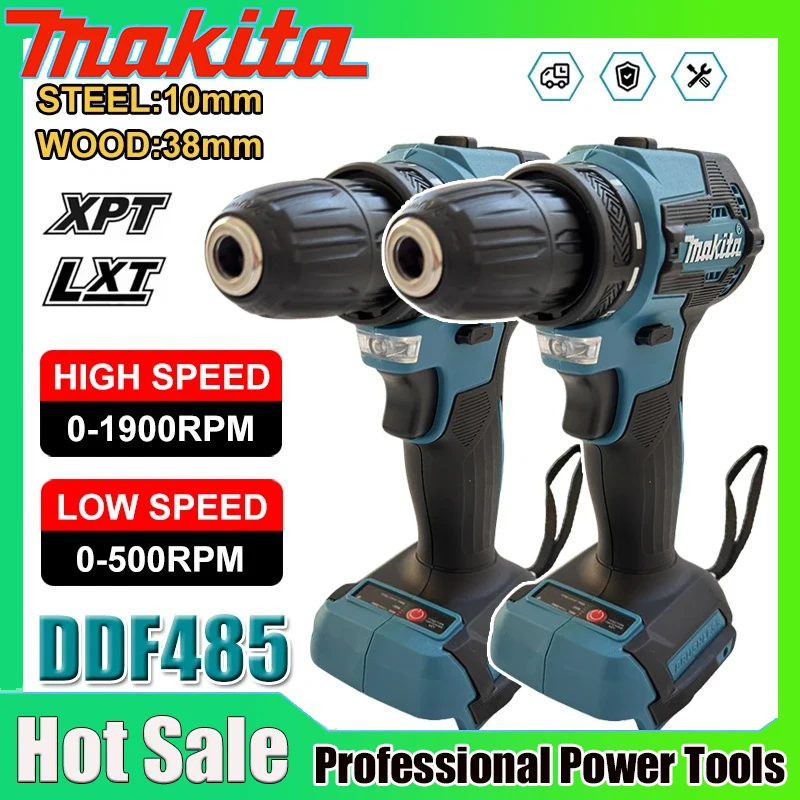 Brushless Cordless Electric Drill 18V - Makita DDF485 Compact Cordless Hammer Drill