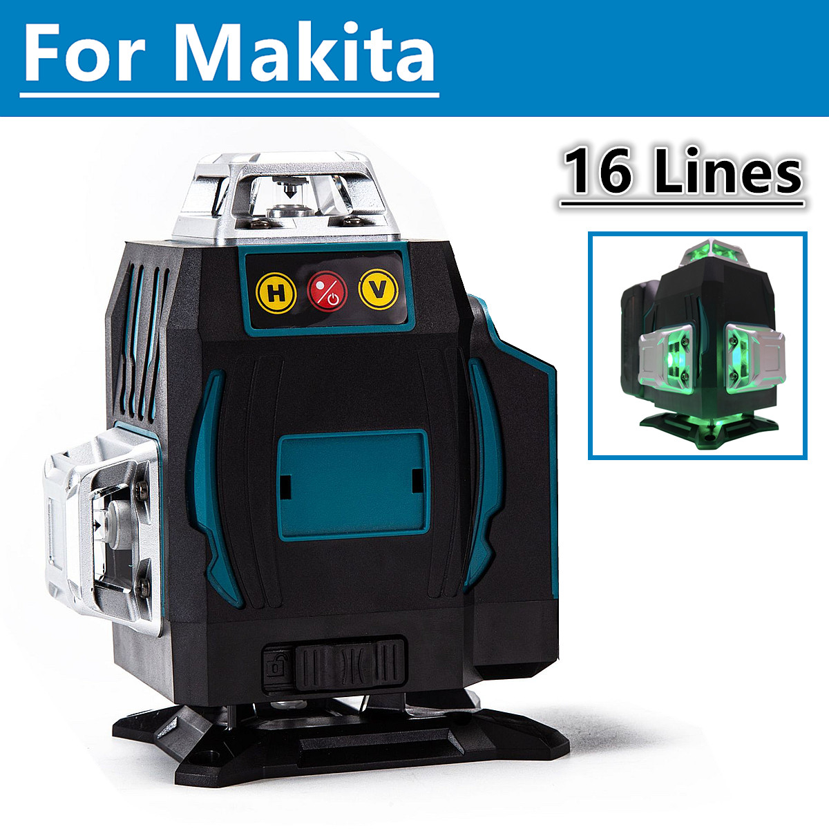 For Makita 18V Battery 16 Line - огляд і ціна Laser Level 16 Lines 4D Green