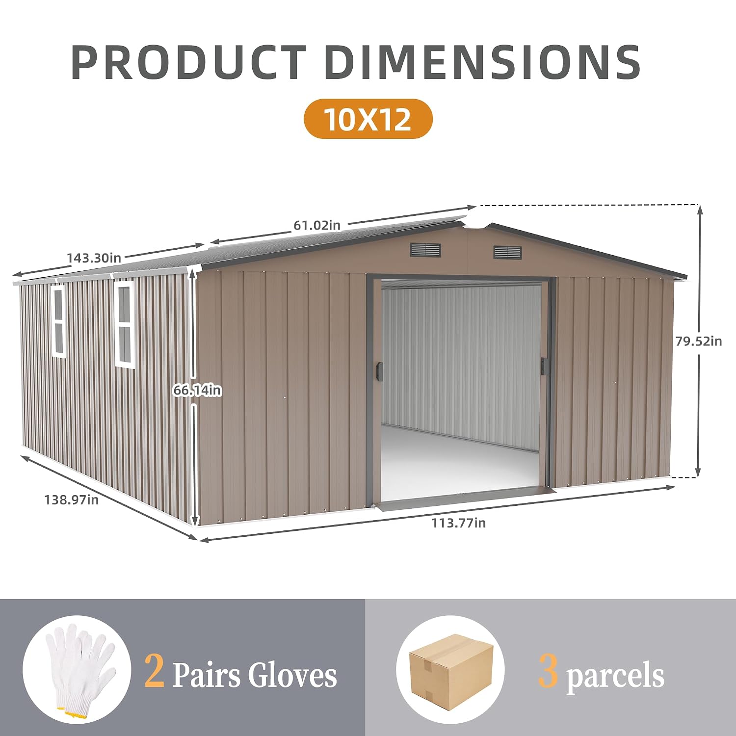 10x12 FT Outdoor Storage Shed, - огляд і ціна Garden Tools