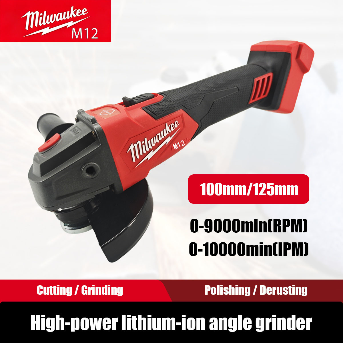 MilwaukeeM12 M18 Brushless Ang - огляд і ціна Brushless Angle Grinder Battery Powered