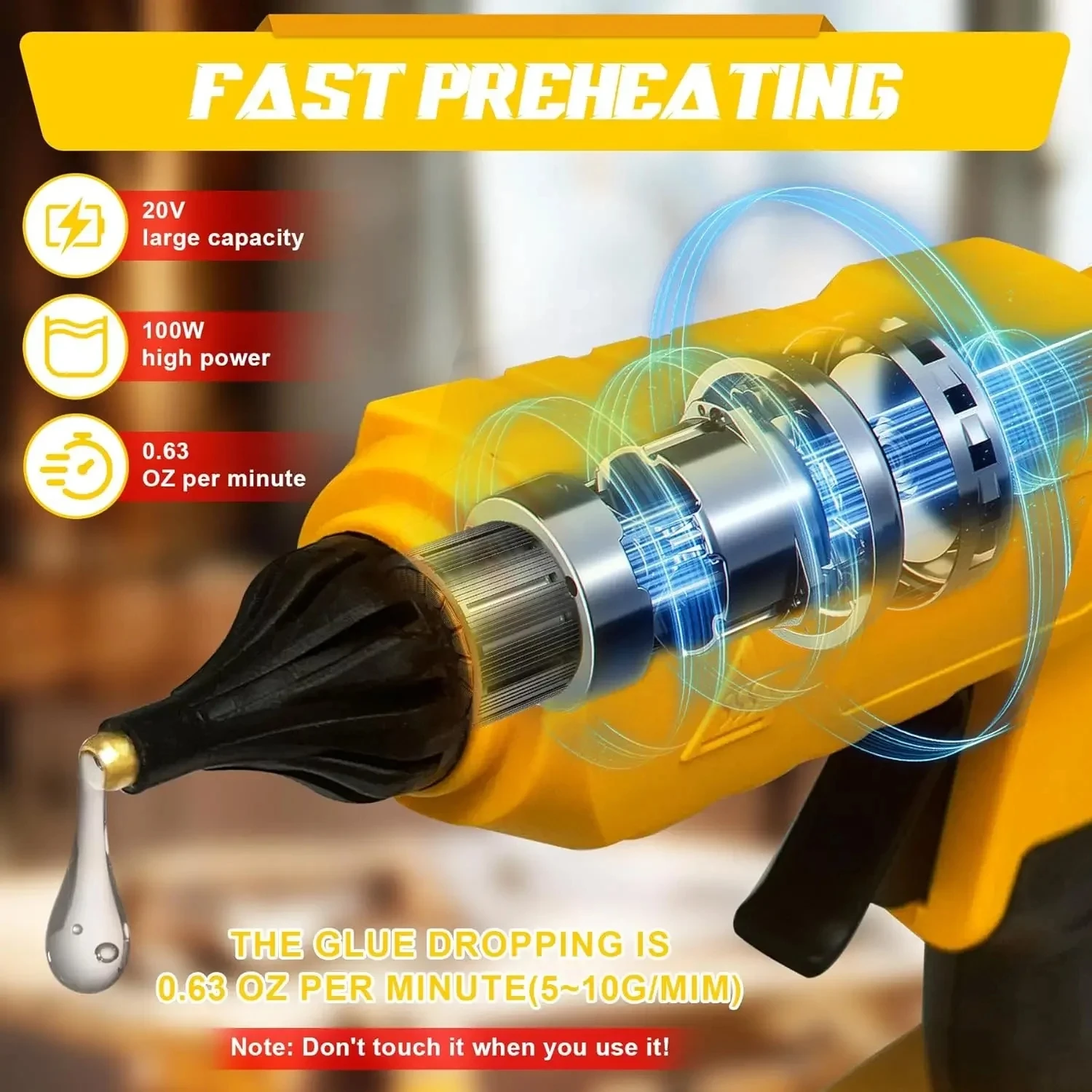 Cordless Electric Handheld Hot - огляд і ціна Hot Melt Glue Gun Cordless