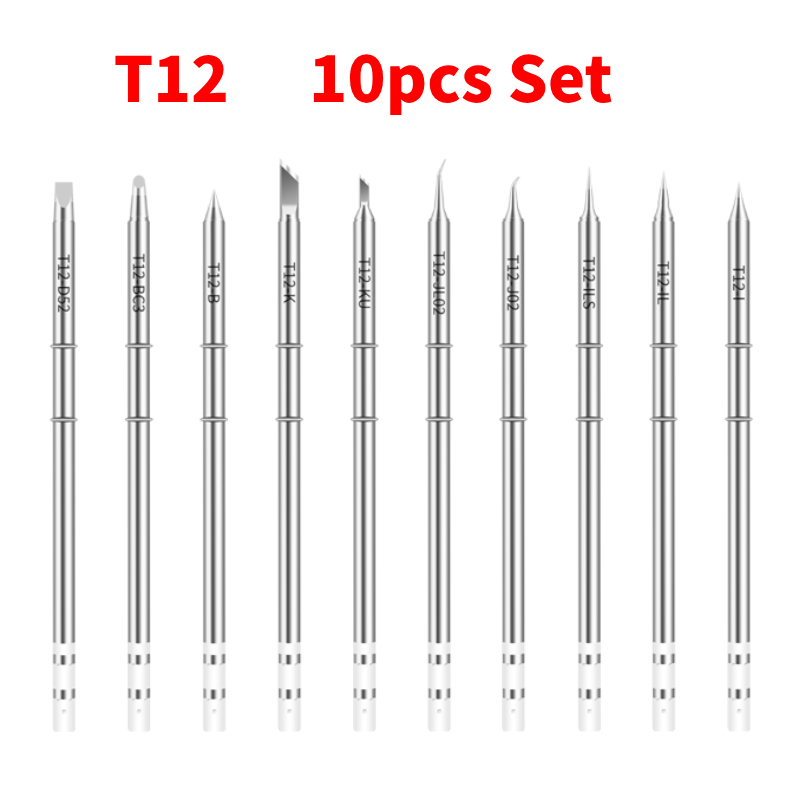 10pcs T12 Set Soldering Iron T - огляд і ціна Digital Soldering Station T12