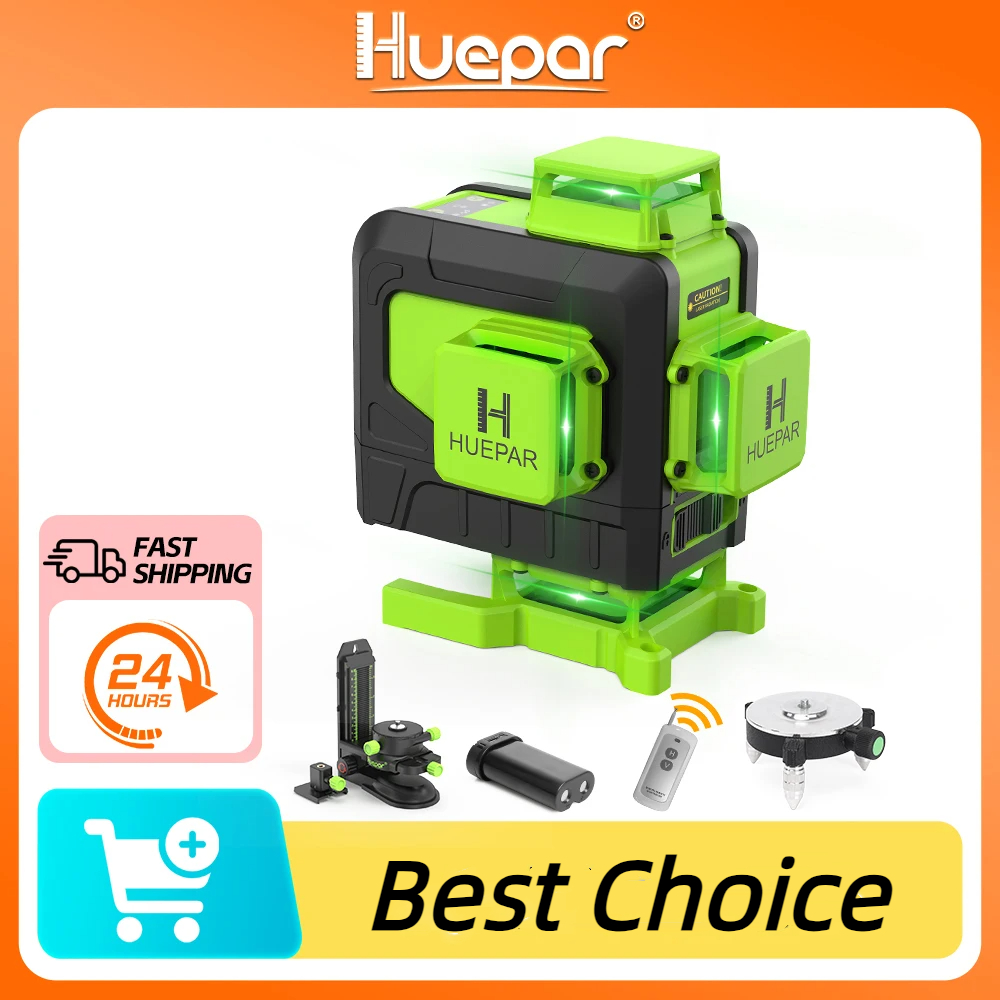 Huepar 16 Lines 4D Laser Level - огляд і ціна Laser Level 16 Lines 4D Green