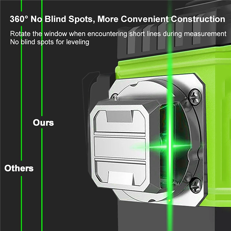 8/12/16 Lines Laser Level 4D G - огляд і ціна Laser Level 16 Lines 4D Green