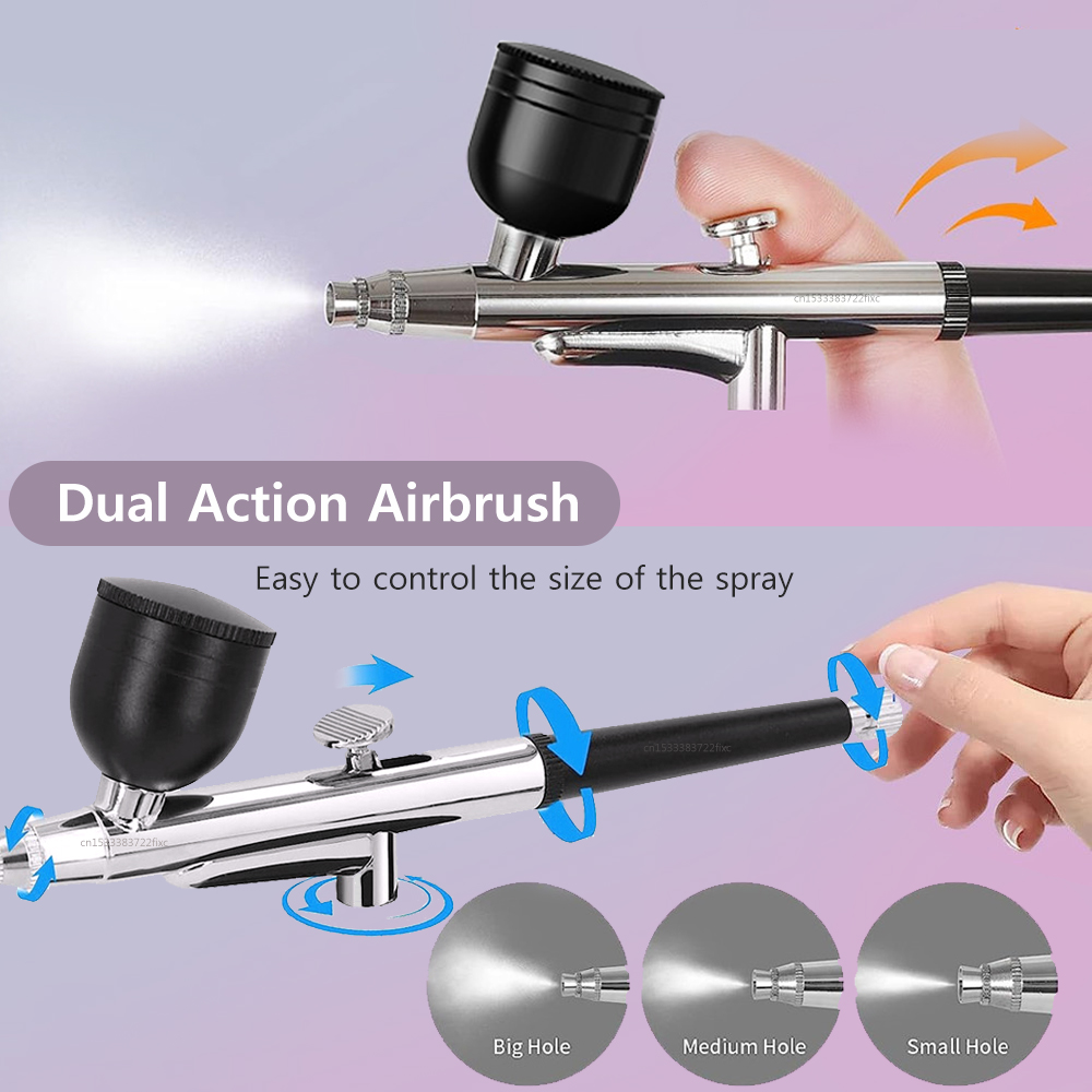 Pro Grade Airbrush Gun Head wi - огляд і ціна Airbrush Kit With Mini Compressor