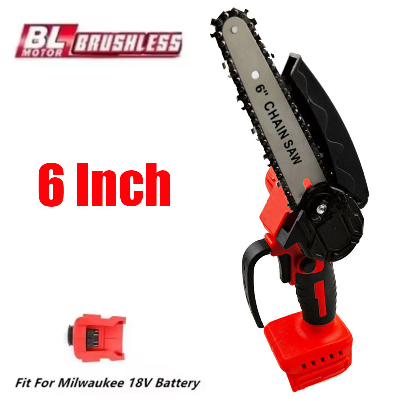 Fit for Milwaukee 18V Battery  - огляд і ціна Mini Electric Chainsaw 6 Inch