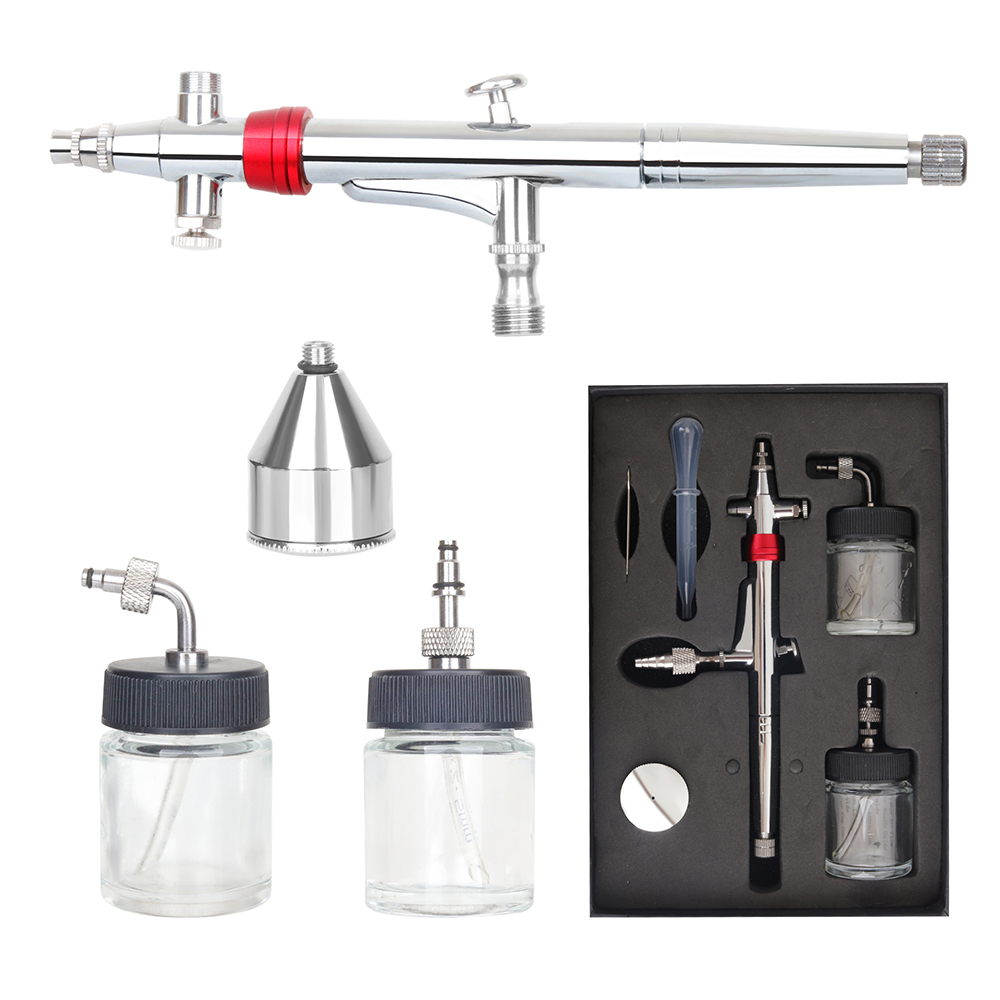 High Capacity Dual Action Rota - огляд і ціна Airbrush Kit With Mini Compressor