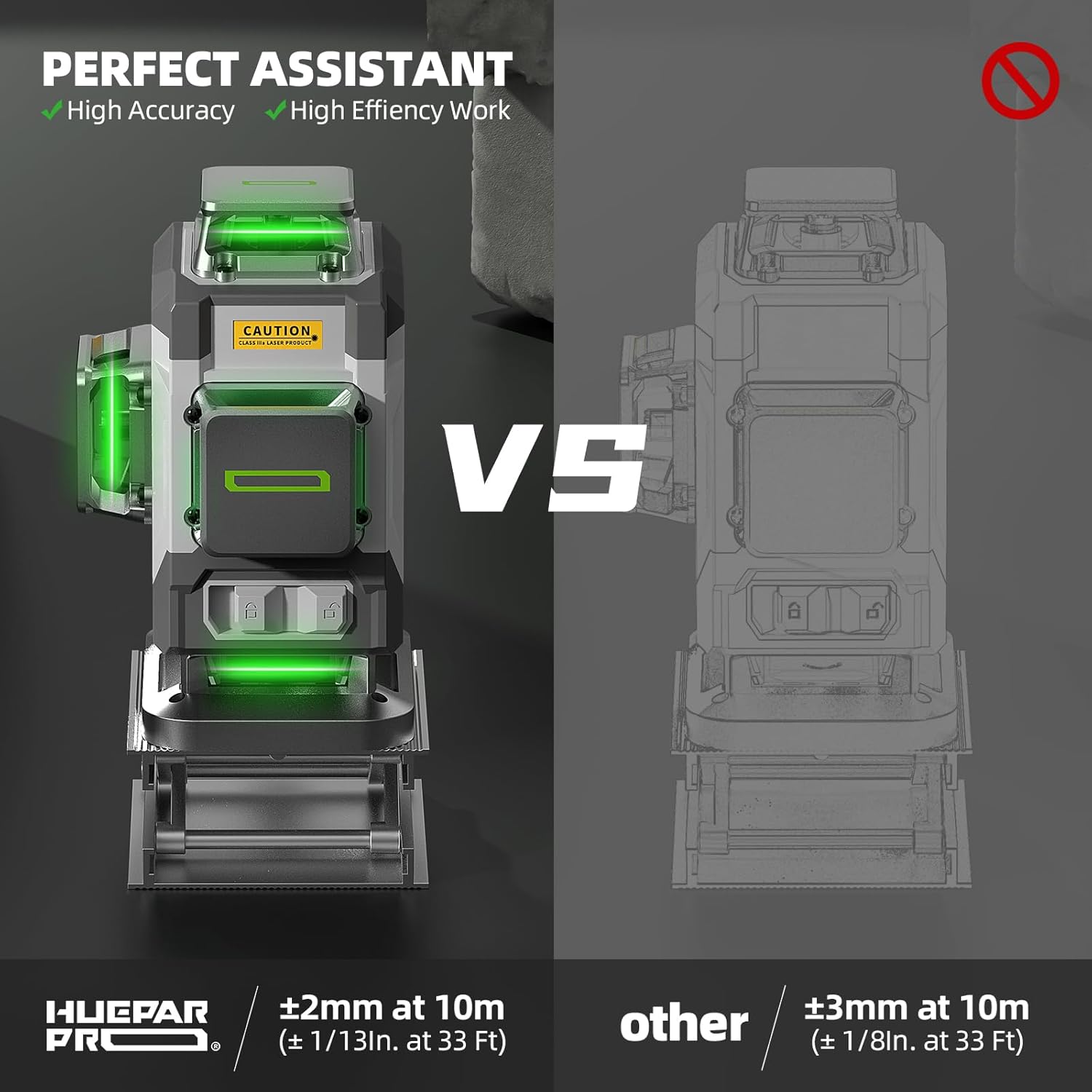 Huepar Professional 4D Cross L - огляд і ціна Laser Level 16 Lines 4D Green