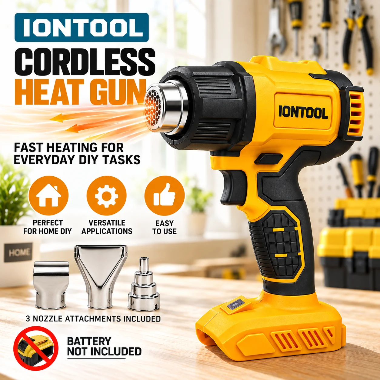 IONTOOL Brushless Cordless Hea - огляд і ціна Cordless Heat Gun For Shrink Tubing