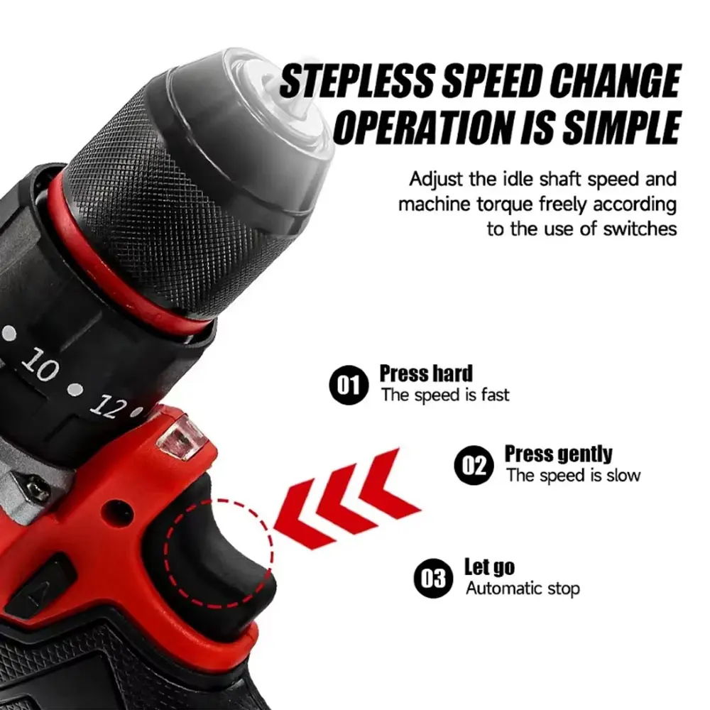 Small Electric Brushless Impac - огляд і ціна Brushless Cordless Electric Drill 18V