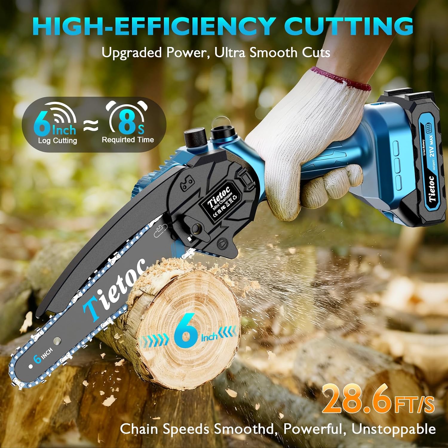 Mini Chainsaw, 6 Inch Chain Sa - огляд і ціна Mini Electric Chainsaw 6 Inch