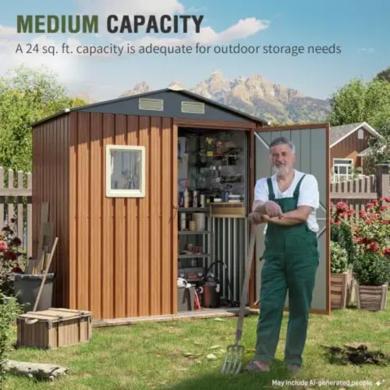 Outdoor Storage Shed 6x4 Ft, L - огляд і ціна Garden Tools